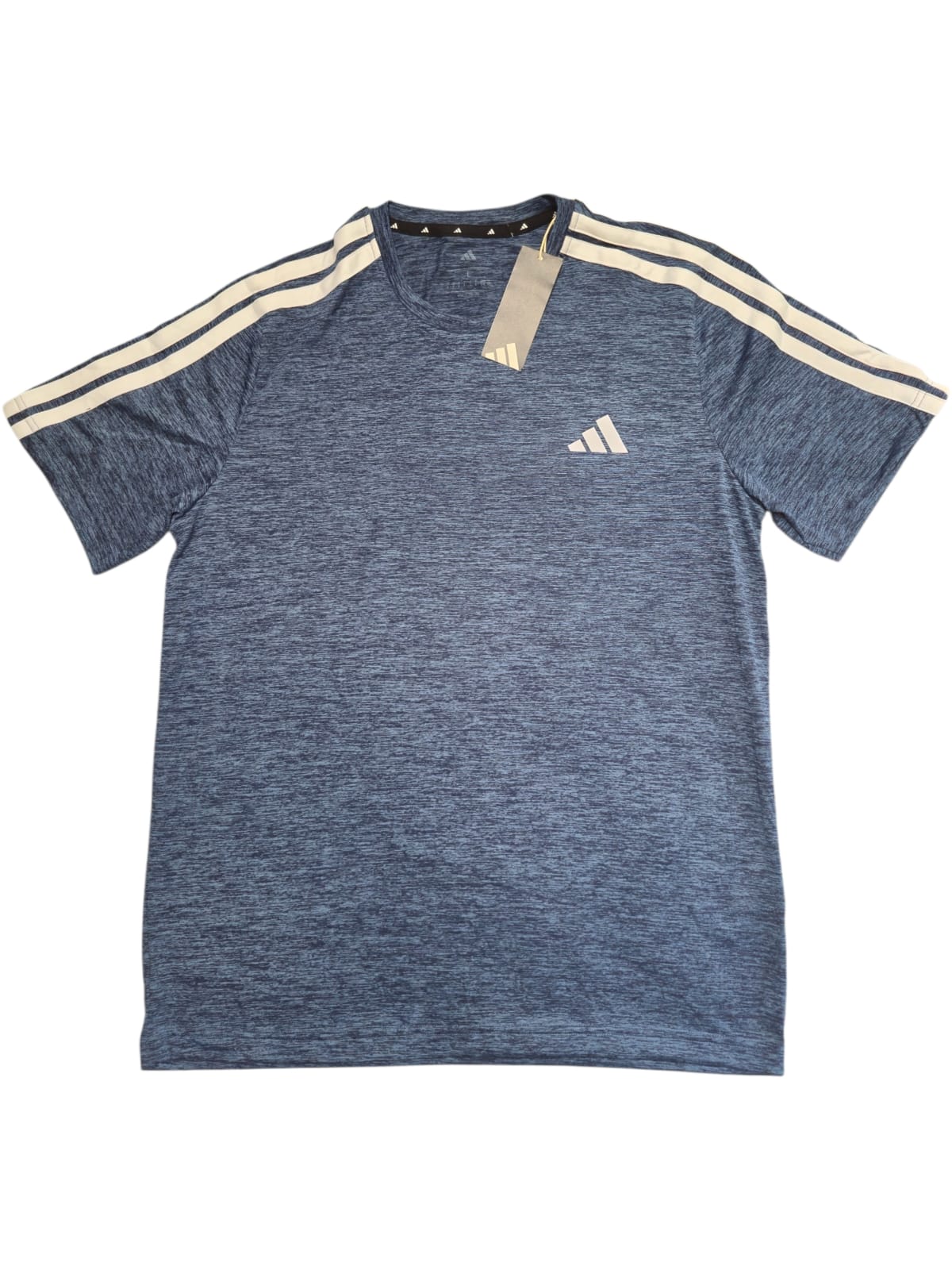 Camisa deportiva azul jaspeado