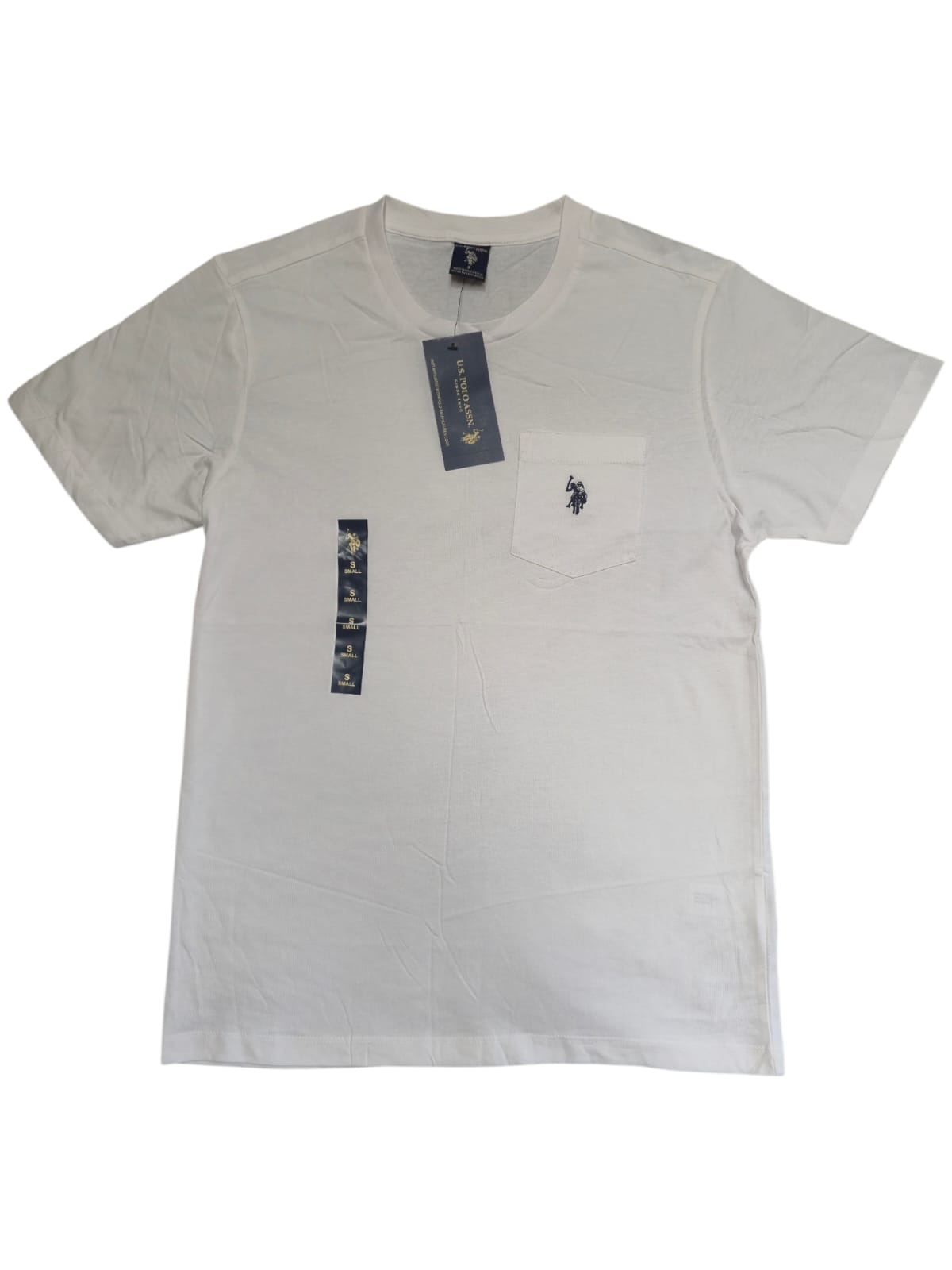 Camisa blanca cuello redondo