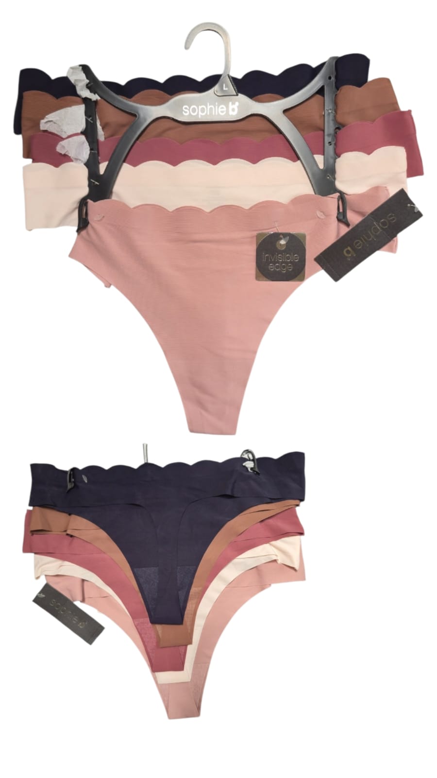 Tangas 5 pack sin costura corte en curvas