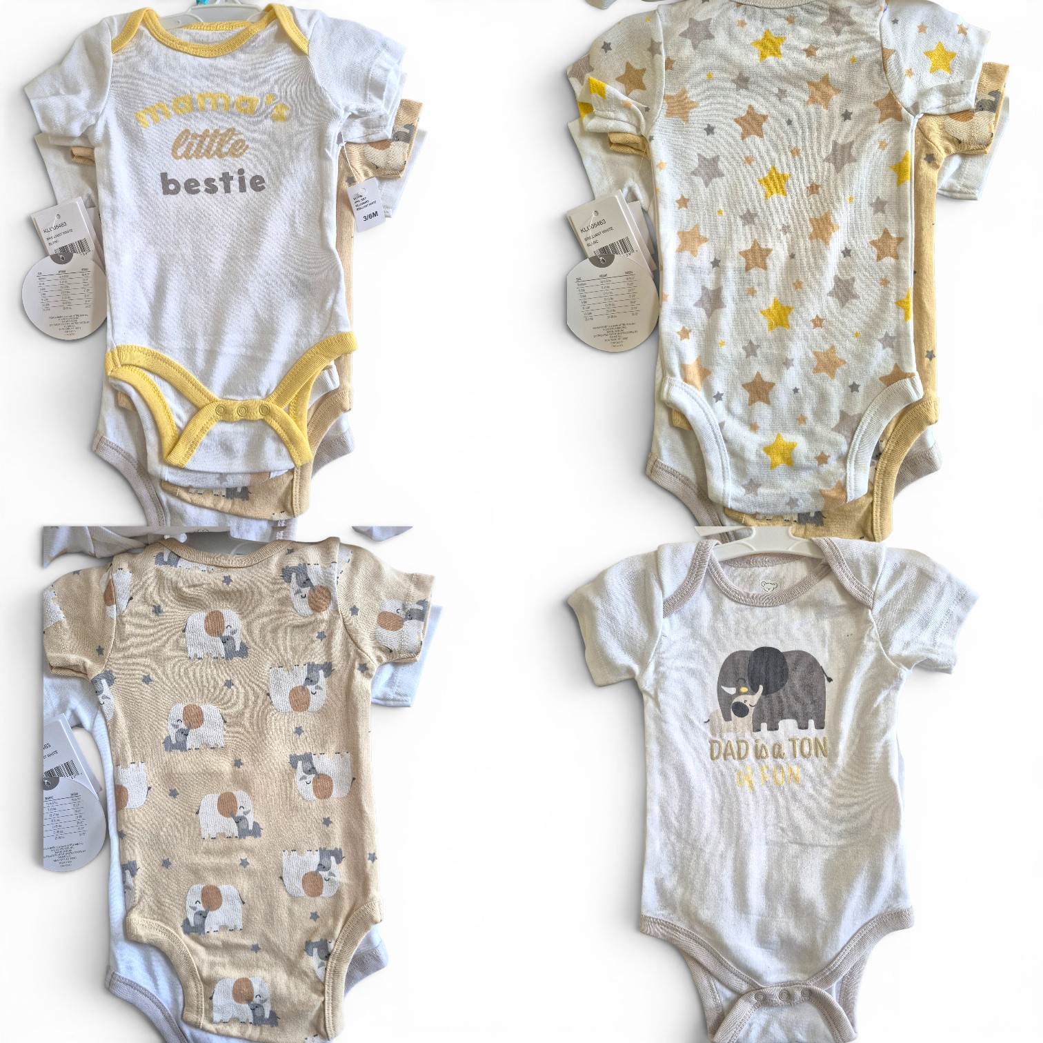 Colección de 4 Mamelucos para Bebé